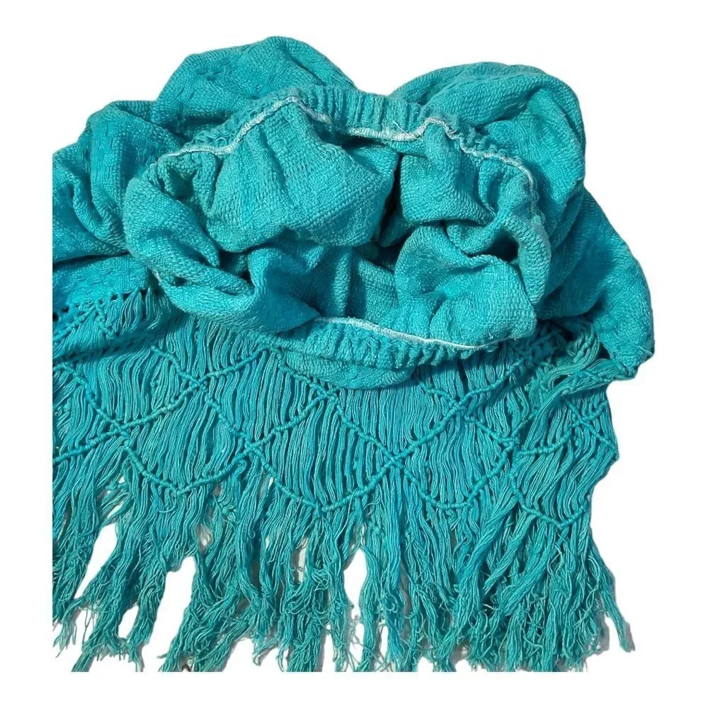 Women’s Aqua Reef Fringe Midi Skirt Size M